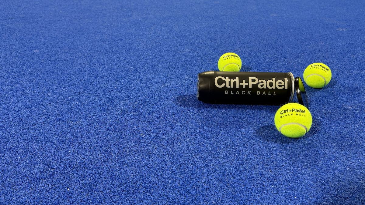 Black Ball tube and balls on court