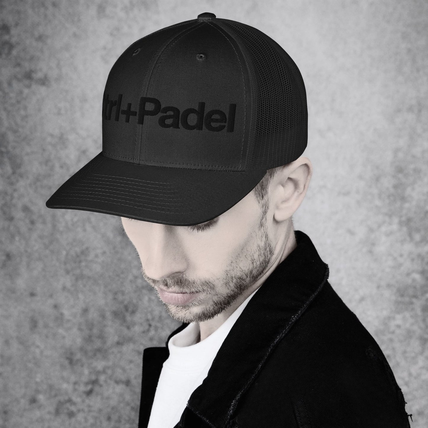 Ctrl+Padel | Air Cap — Black Puff Logo — FOUNDER01