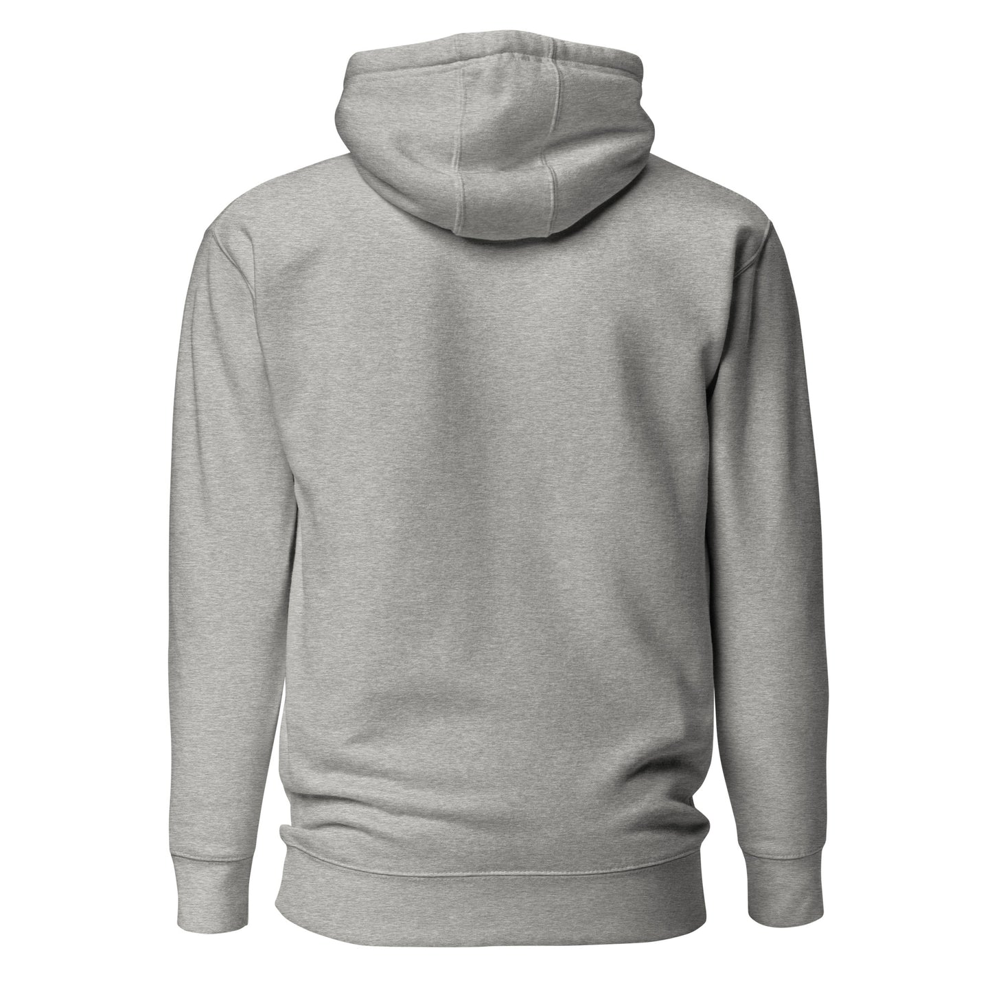 Grey unisex Ctrl Padel clean hoodie shown from the back