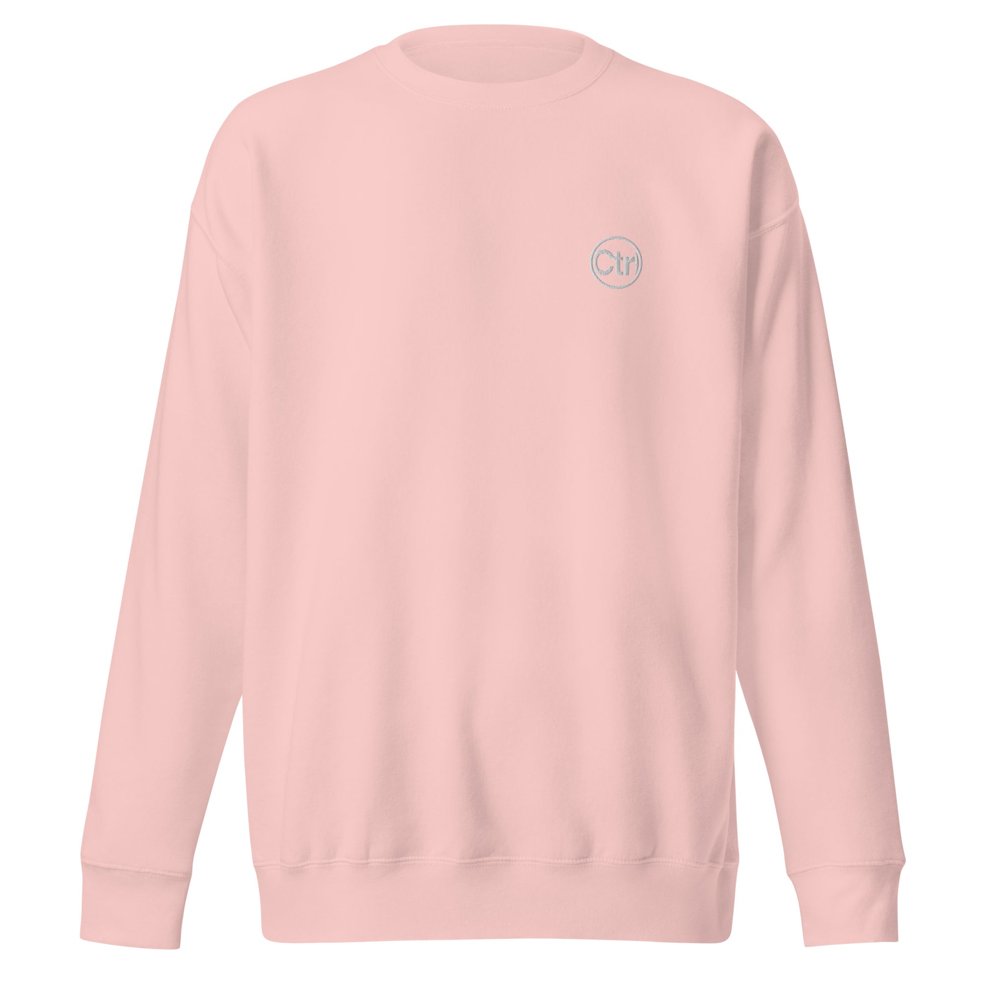Light pink unisex Ctrl Padel clean sweatshirt shown from the front