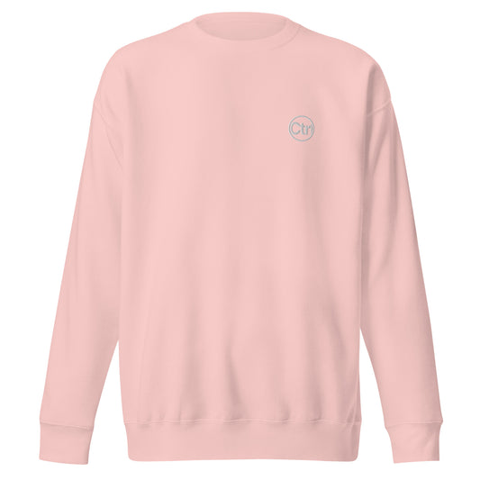 Light pink unisex Ctrl Padel clean sweatshirt shown from the front