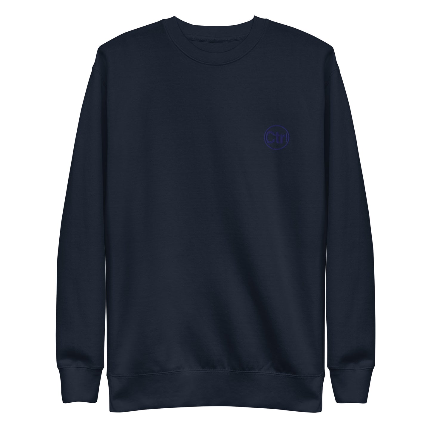 Navy blue unisex Ctrl Padel clean sweatshirt shown from the front