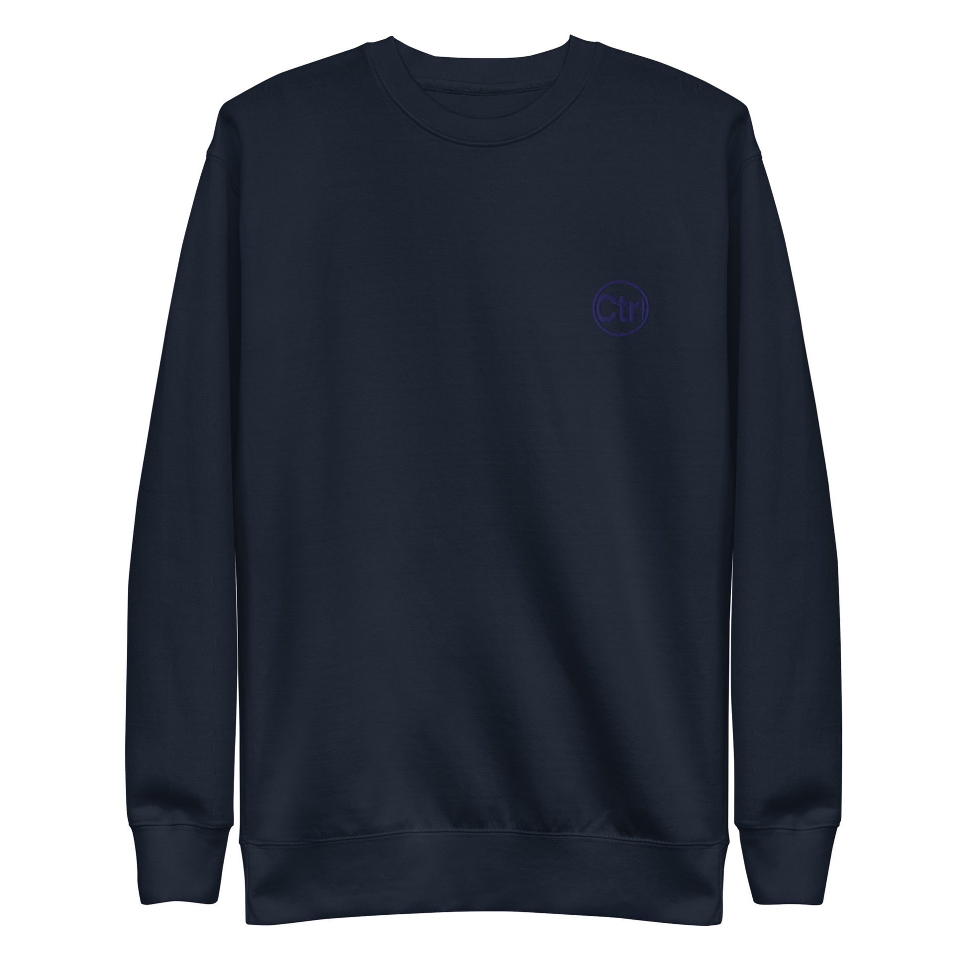 Navy blue unisex Ctrl Padel clean sweatshirt shown from the front