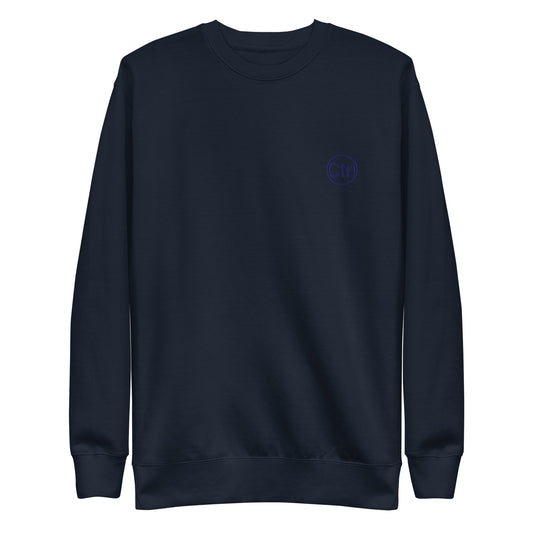Navy blue unisex Ctrl Padel clean sweatshirt shown from the front