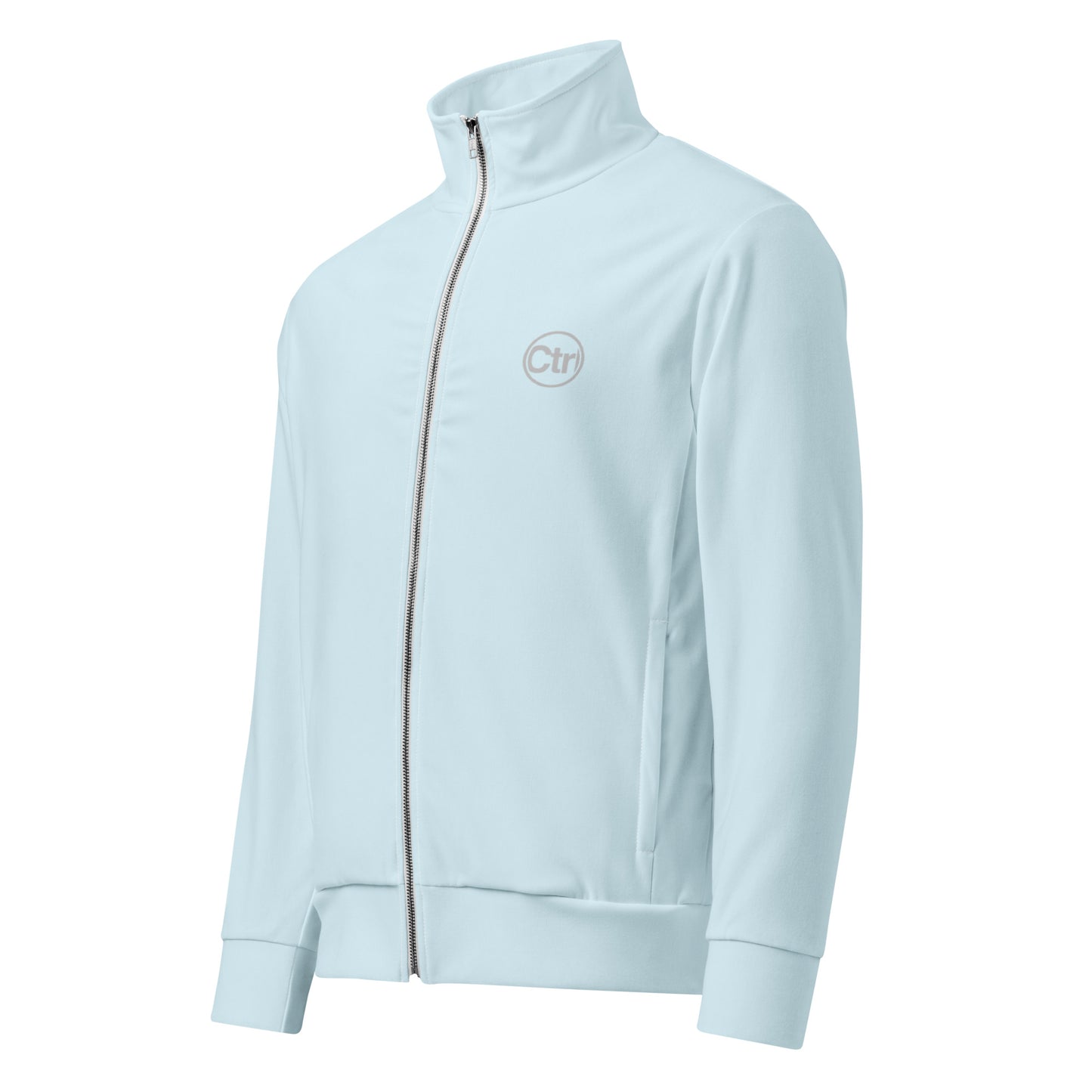Aqua blue unisex Ctrl Padel elite track jacket shown from the front