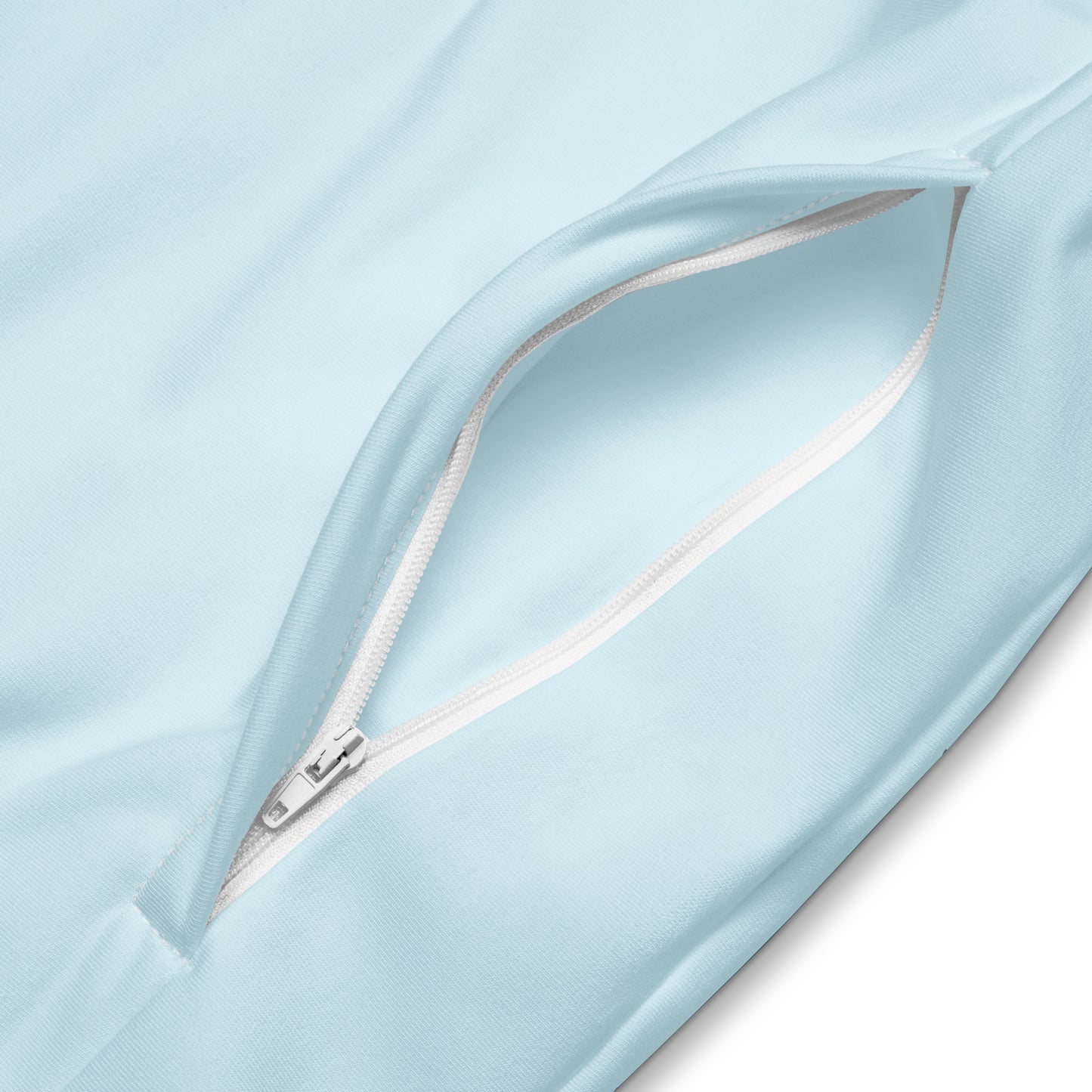 Aqua blue unisex Ctrl Padel elite track jacket showing zipper pocket and detail
