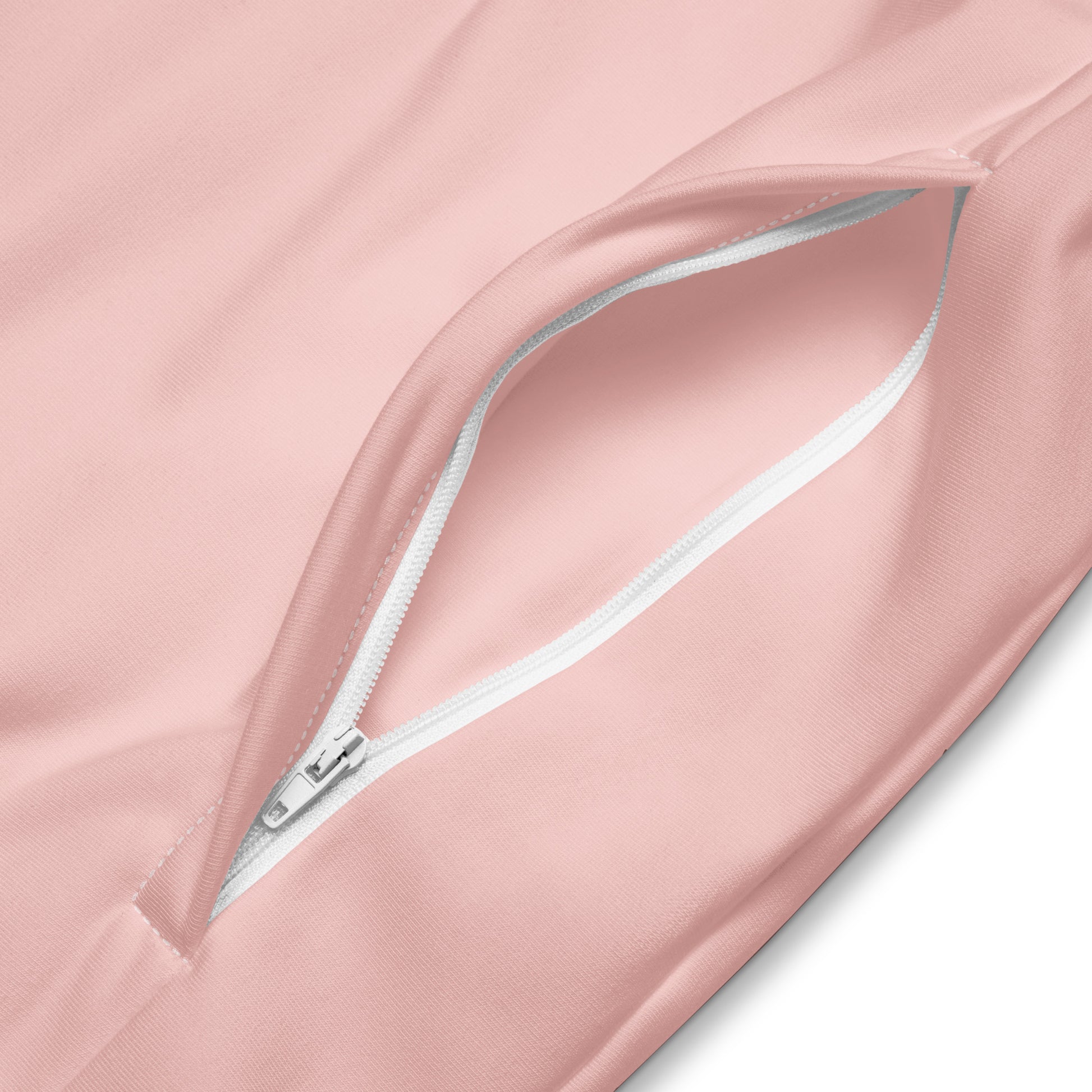 Light pink unisex Ctrl Padel elite track jacket showing zipper pocket and detail