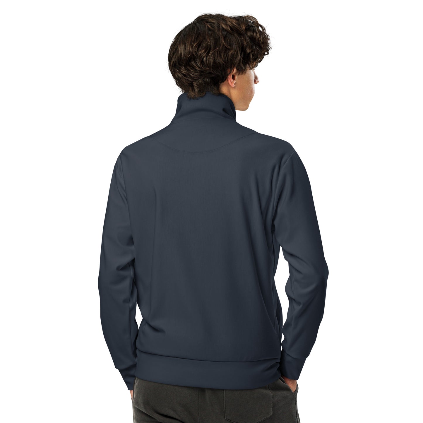Navy blue unisex Ctrl Padel elite track jacket shown from the back